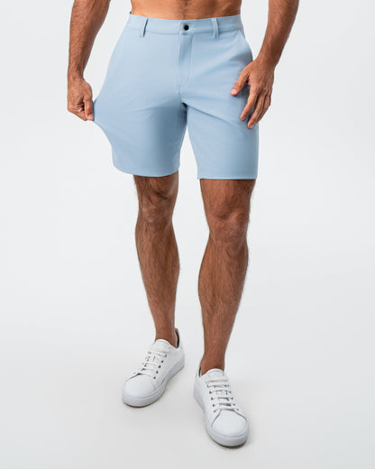 State & Liberty Athletic Fit Shorts - Light Blue