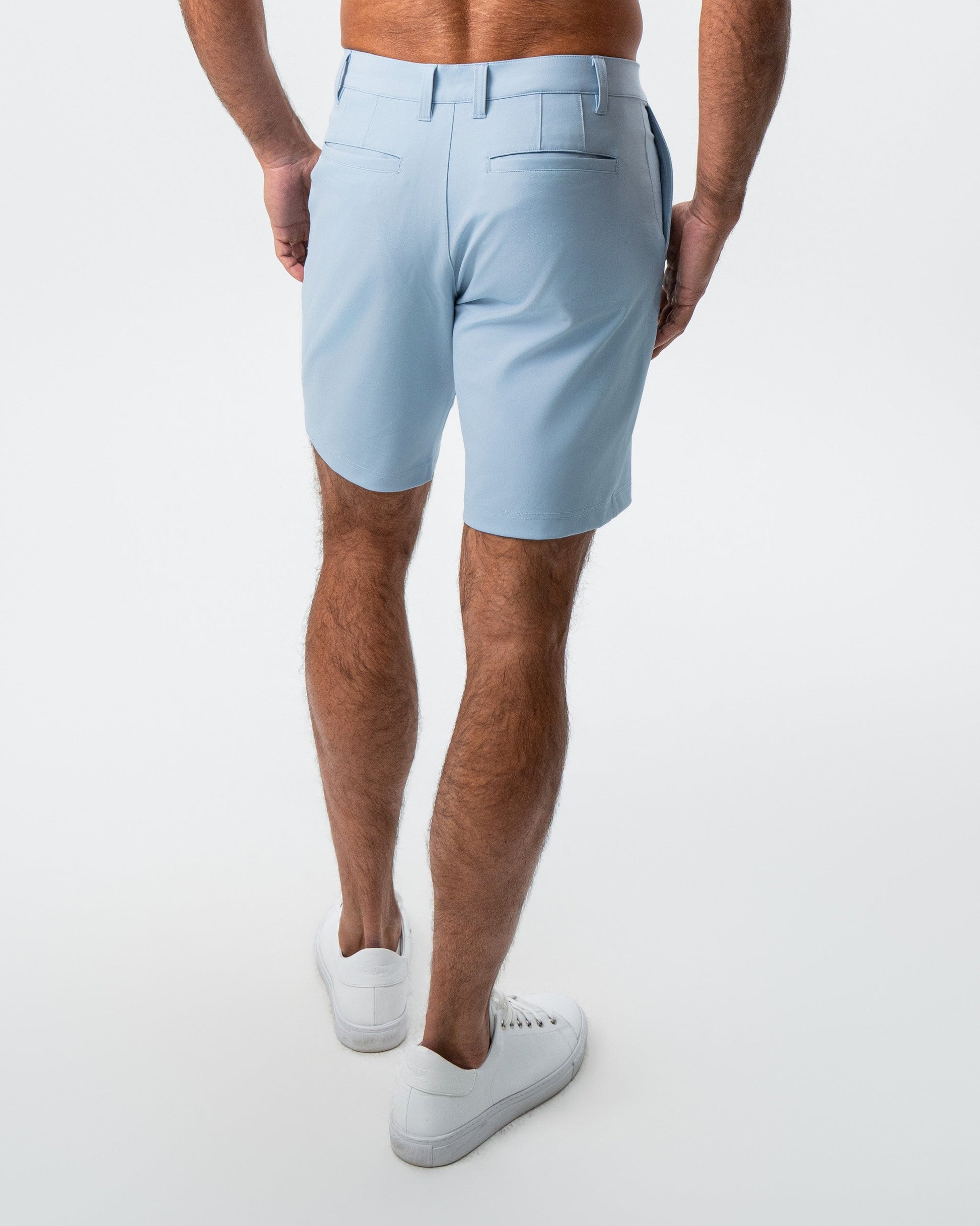 State & Liberty Athletic Fit Shorts - Light Blue