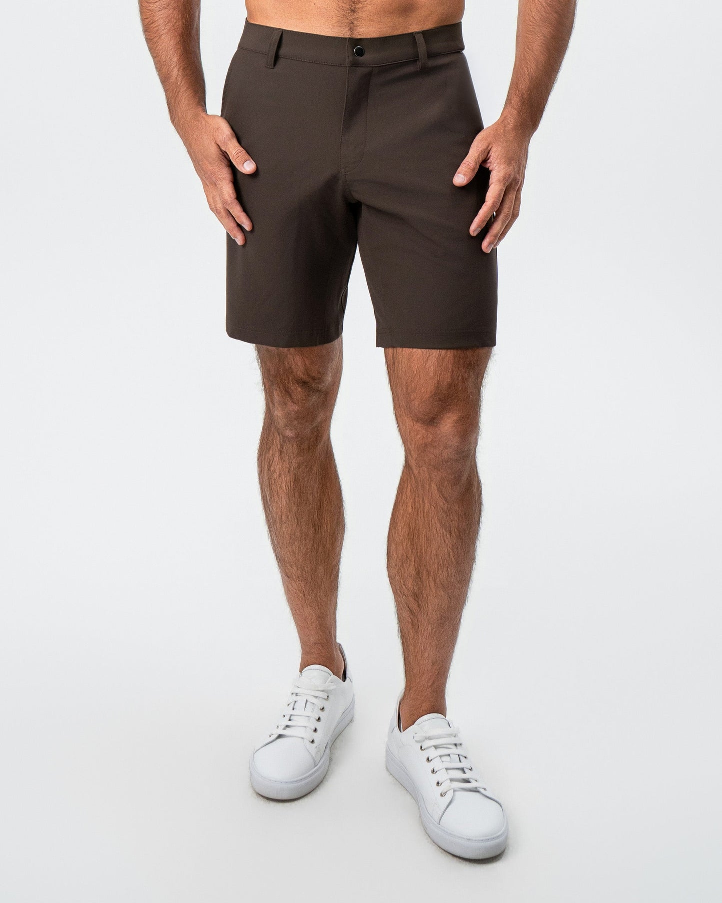 State & Liberty Athletic Fit Shorts - Brown