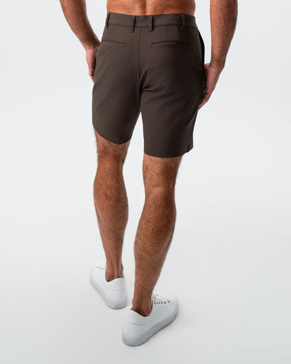 State & Liberty Athletic Fit Shorts - Brown