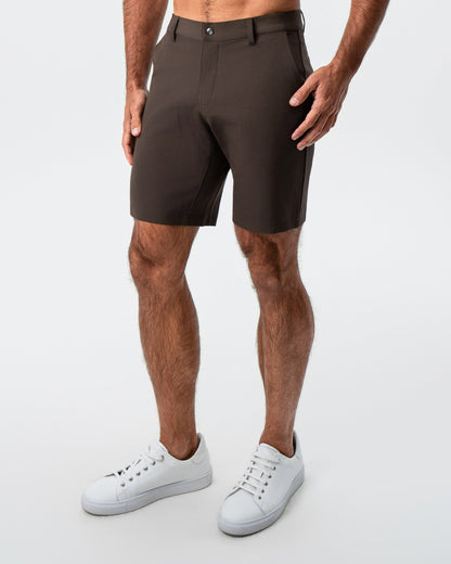 State & Liberty Athletic Fit Shorts - Brown