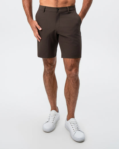 State & Liberty Athletic Fit Shorts - Brown
