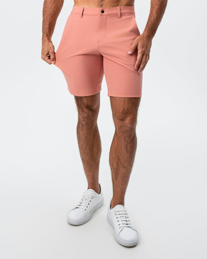State & Liberty Athletic Fit Shorts - Salmon