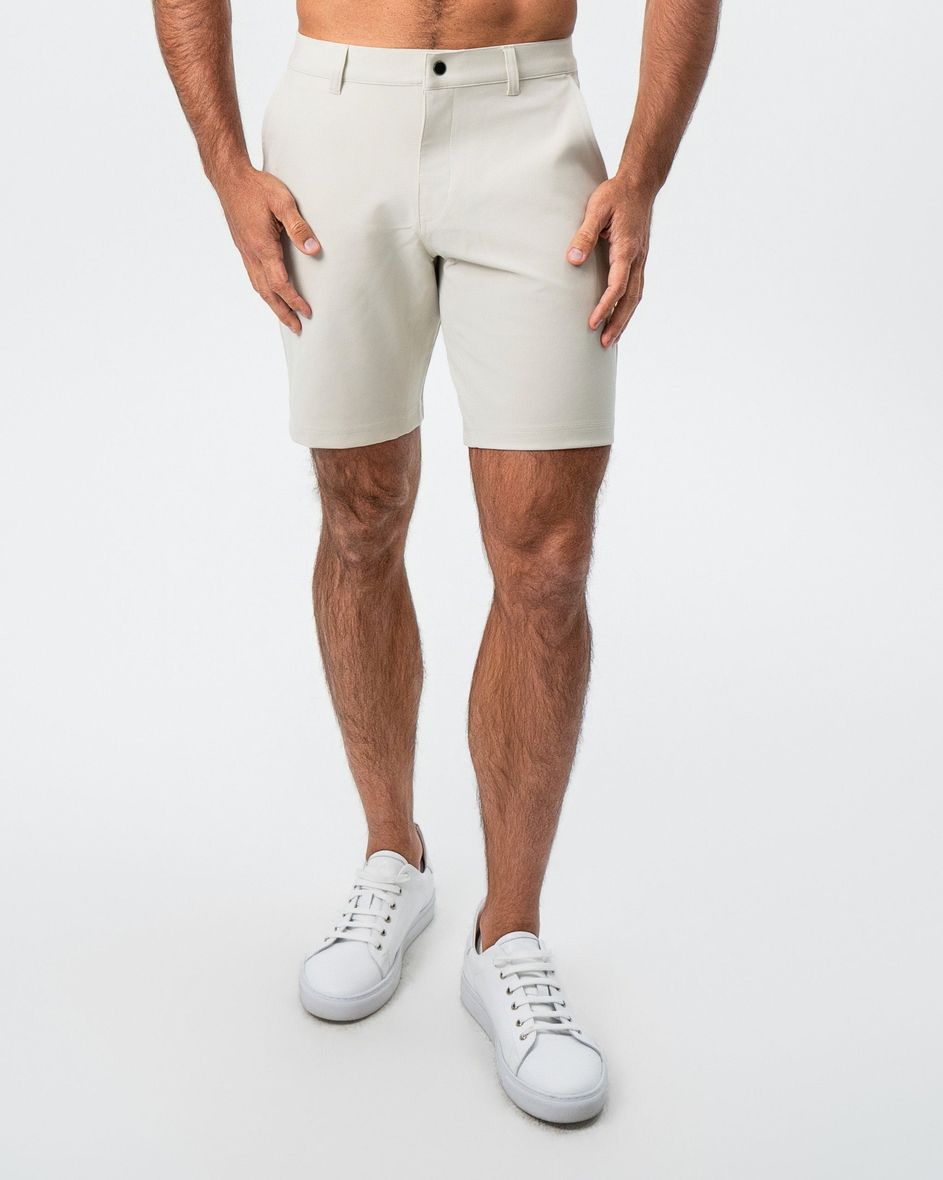 State & Liberty Athletic Fit Shorts - Light Khaki
