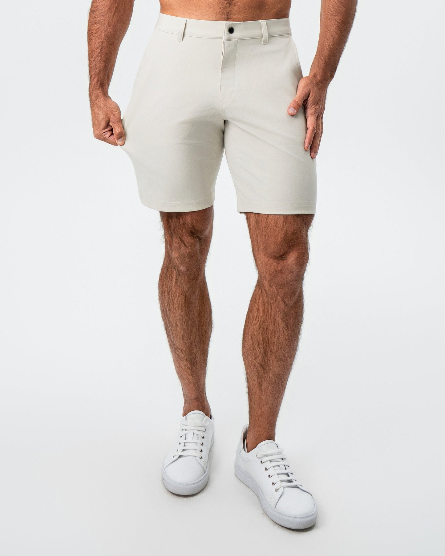 State & Liberty Athletic Fit Shorts - Light Khaki