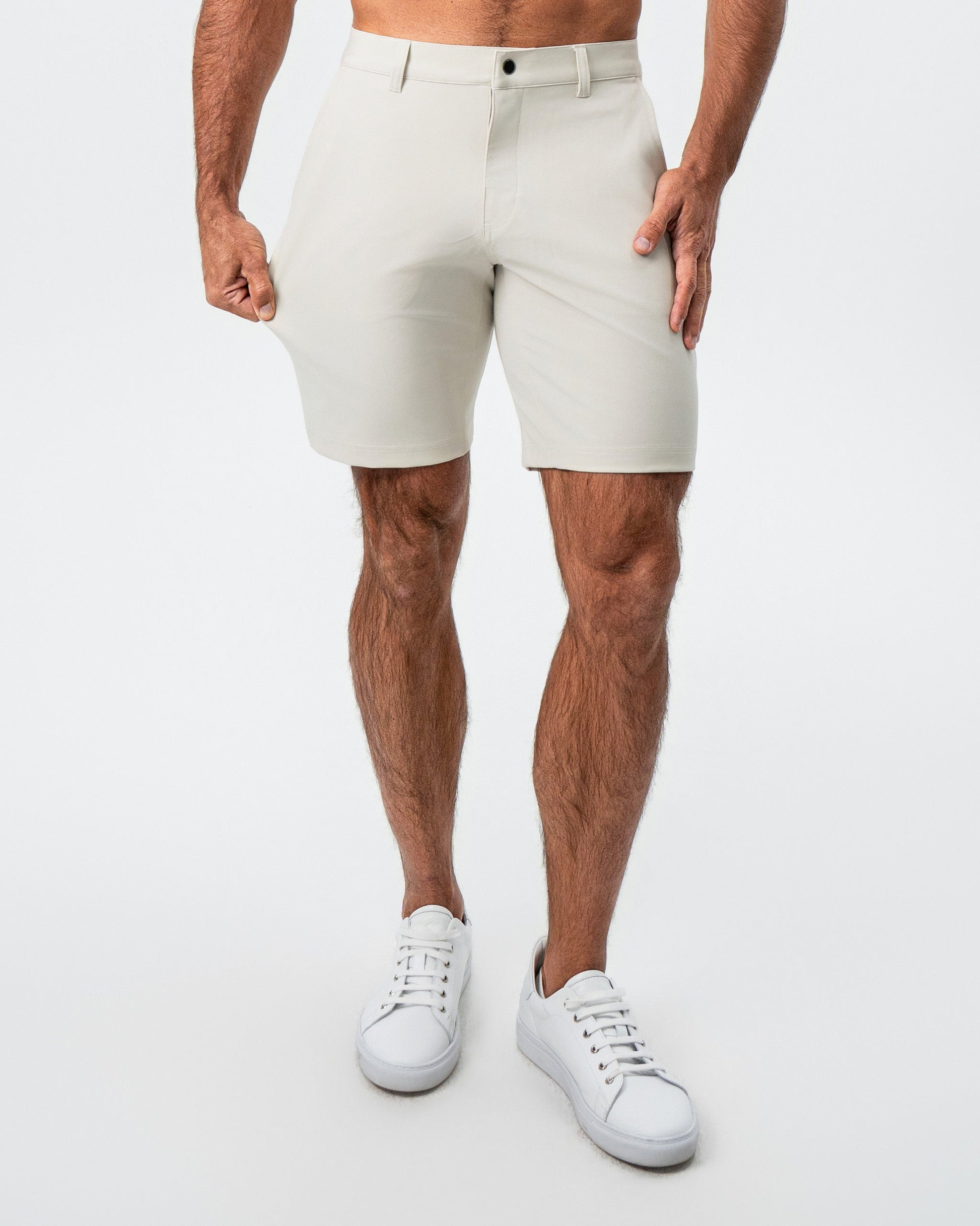 State & Liberty Athletic Fit Shorts - Light Khaki