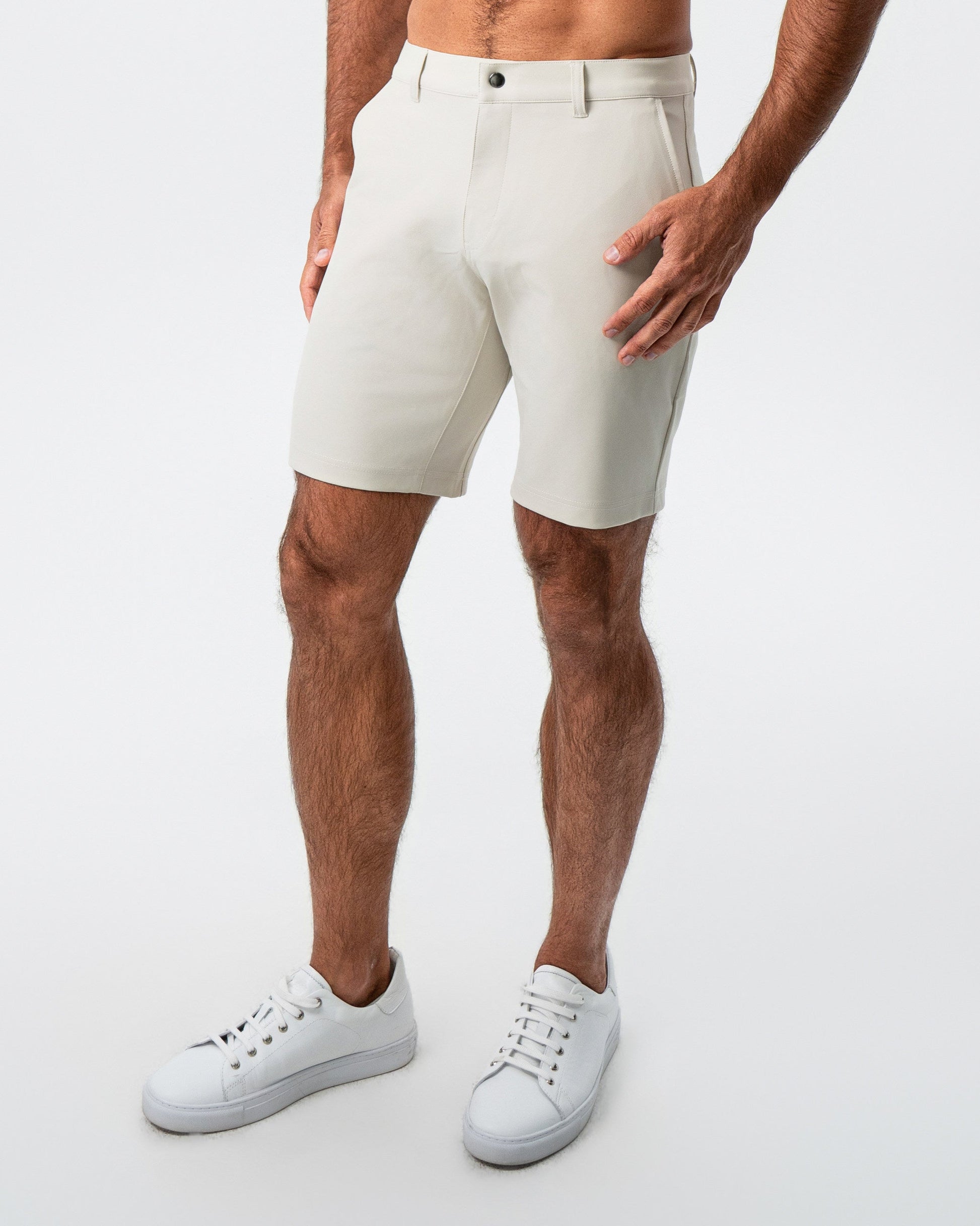 State & Liberty Athletic Fit Shorts - Light Khaki