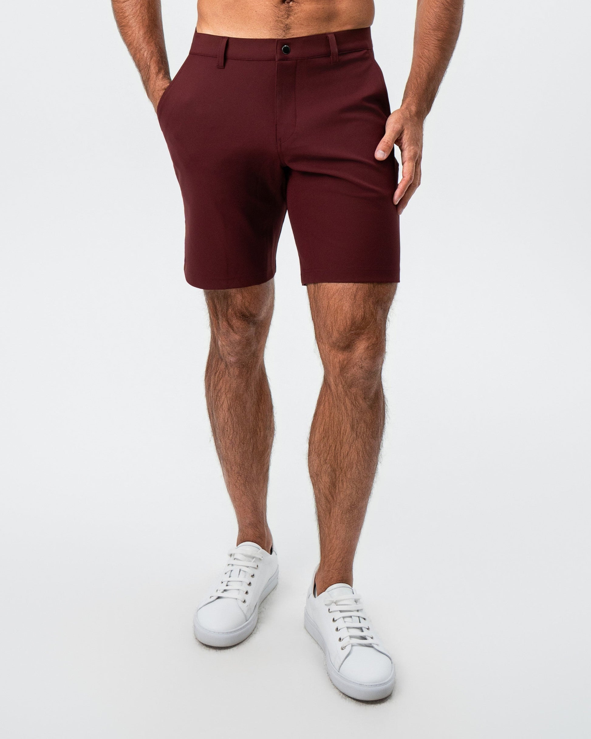 State & Liberty Athletic Fit Shorts - Maroon