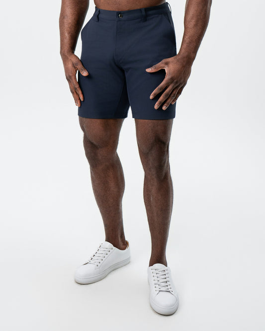 State & Liberty Athletic Fit Shorts - Navy