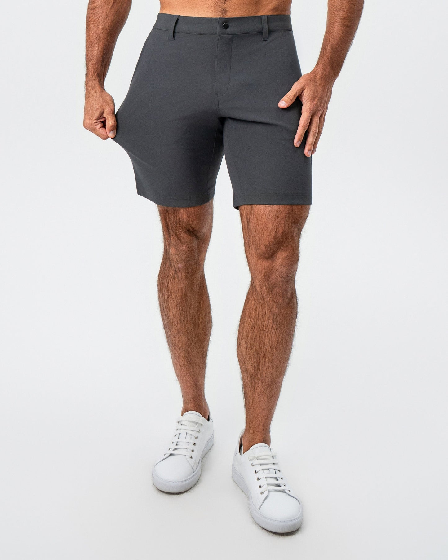 State & Liberty Athletic Fit Shorts - Charcoal