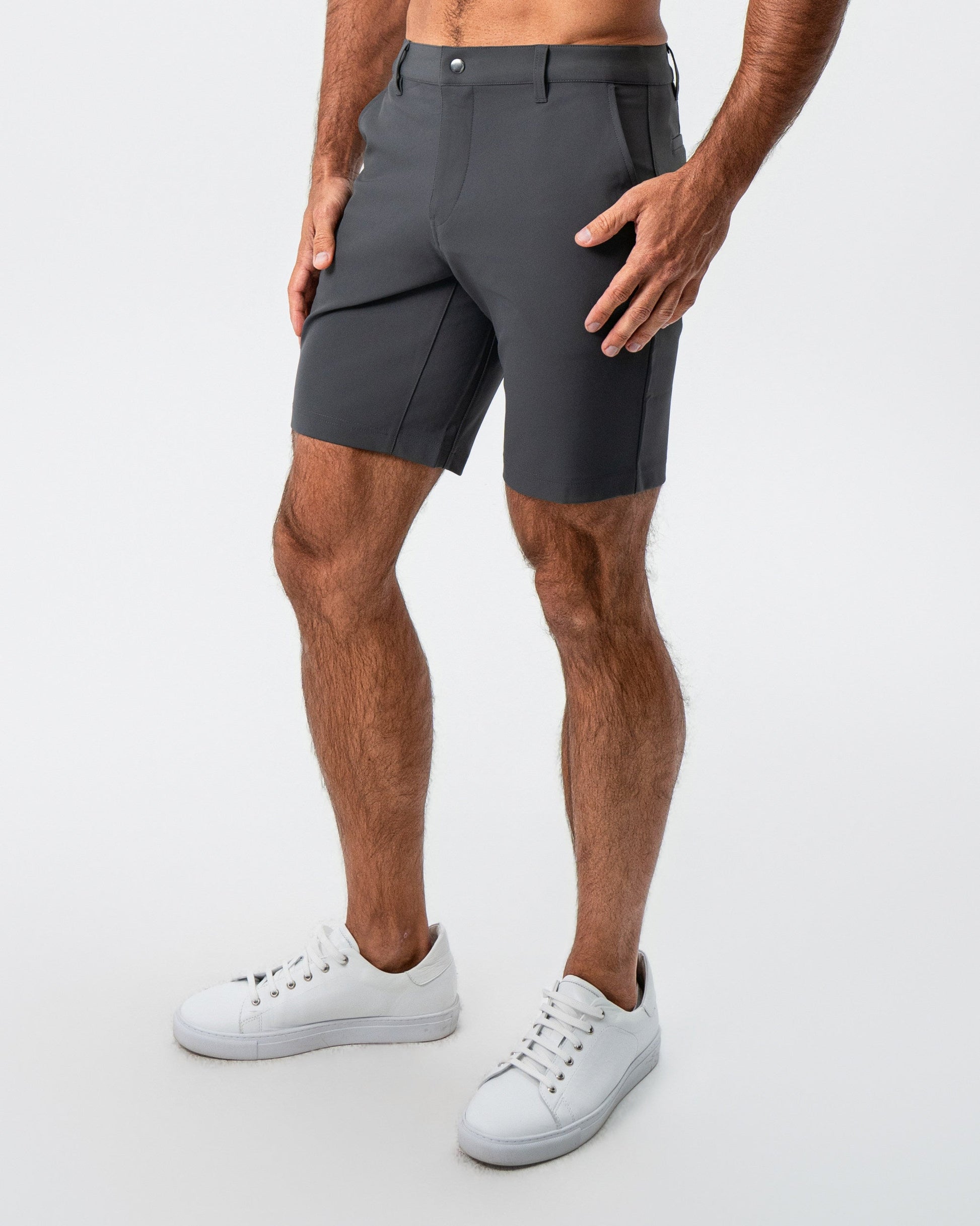 State & Liberty Athletic Fit Shorts - Charcoal