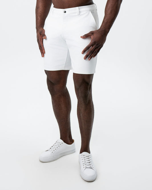 State & Liberty Athletic Fit Shorts - White