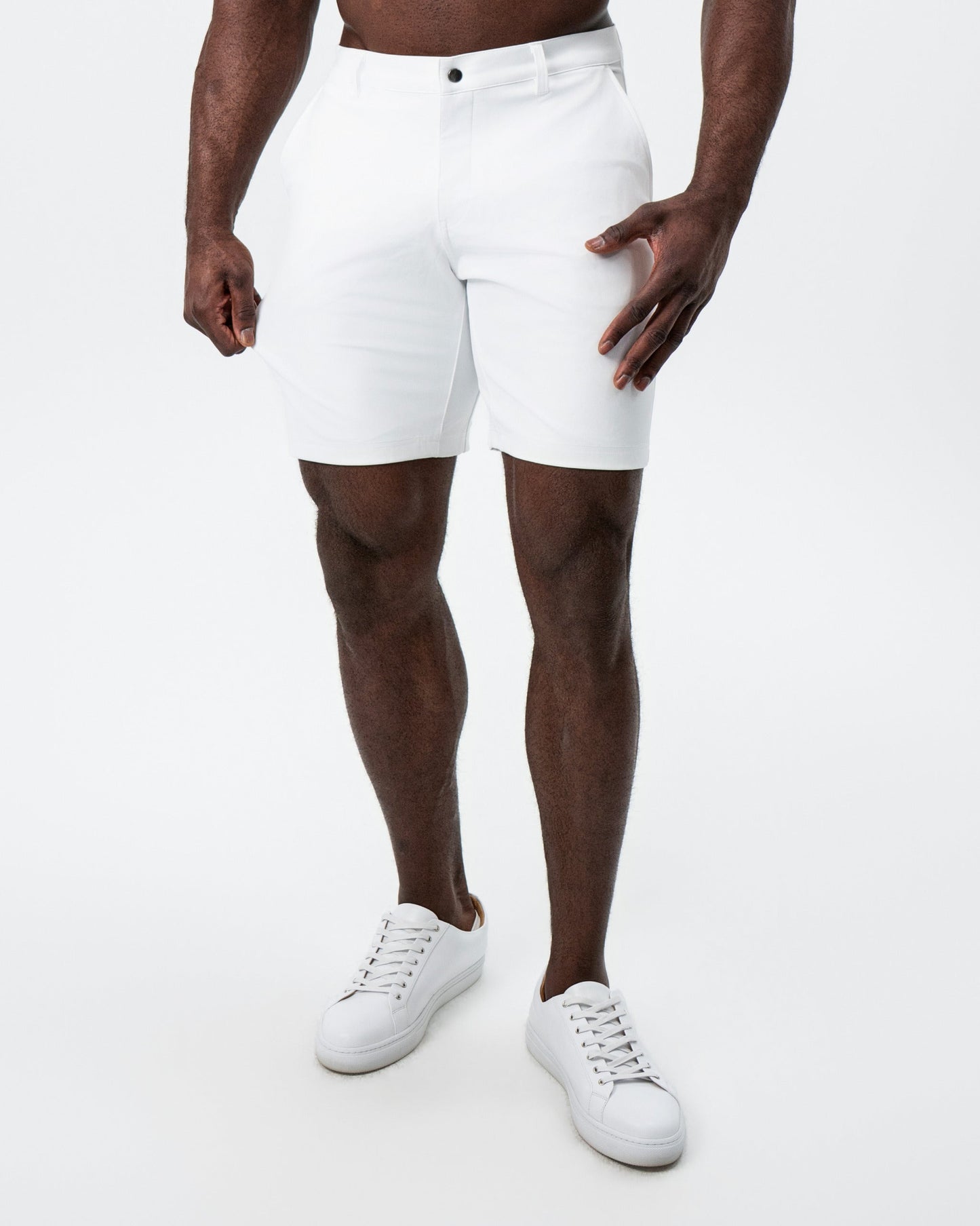 State & Liberty Athletic Fit Shorts - White