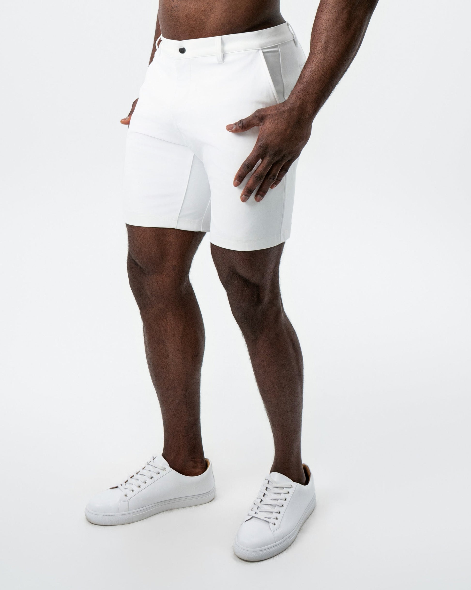State & Liberty Athletic Fit Shorts - White