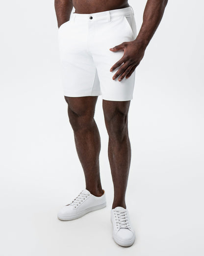State & Liberty Athletic Fit Shorts - White