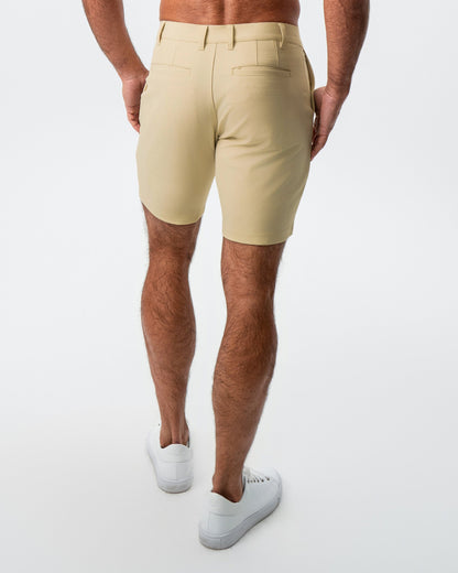 State & Liberty Athletic Fit Shorts - Mid Khaki