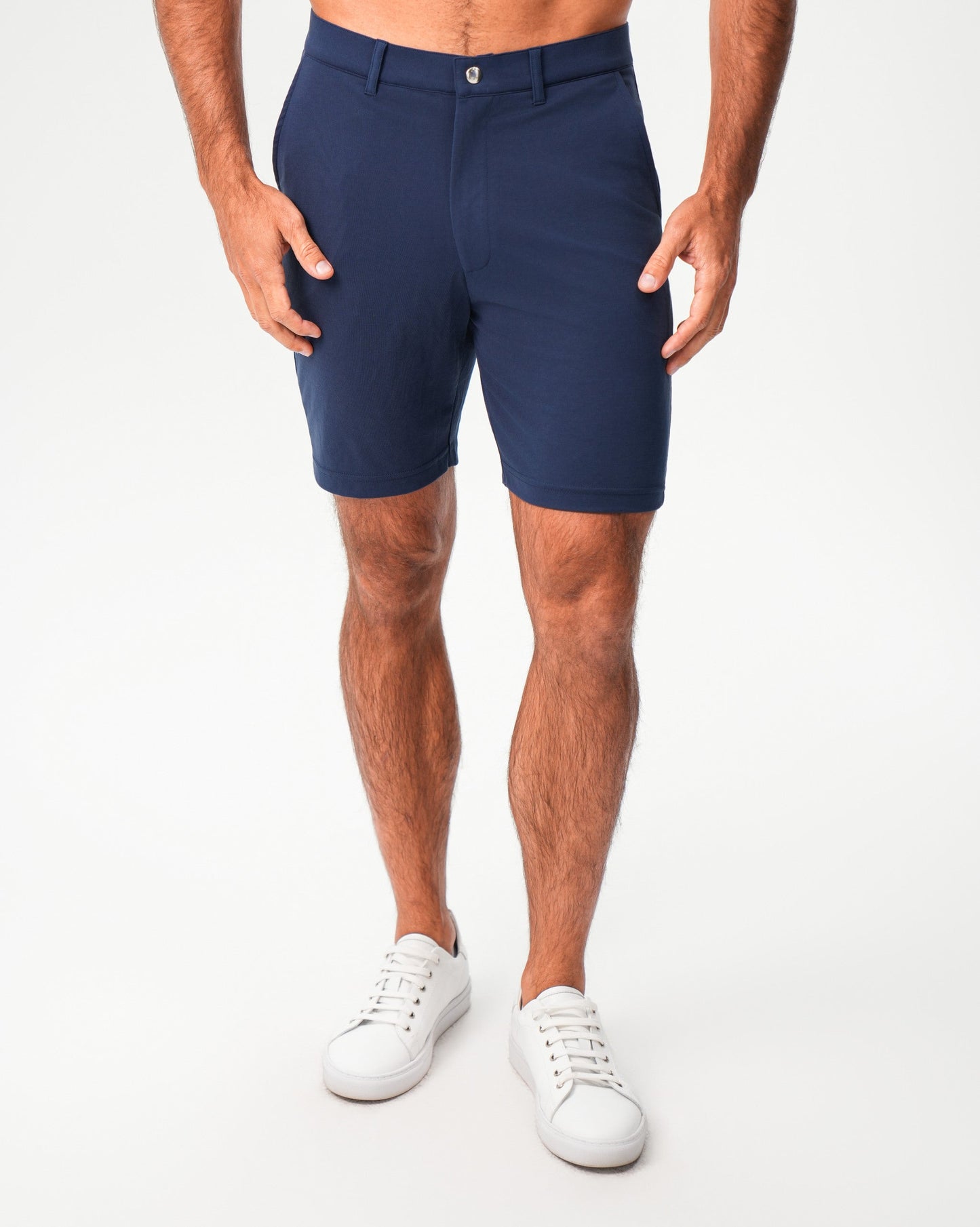 State & Liberty Athletic Fit Pique Shorts - Navy