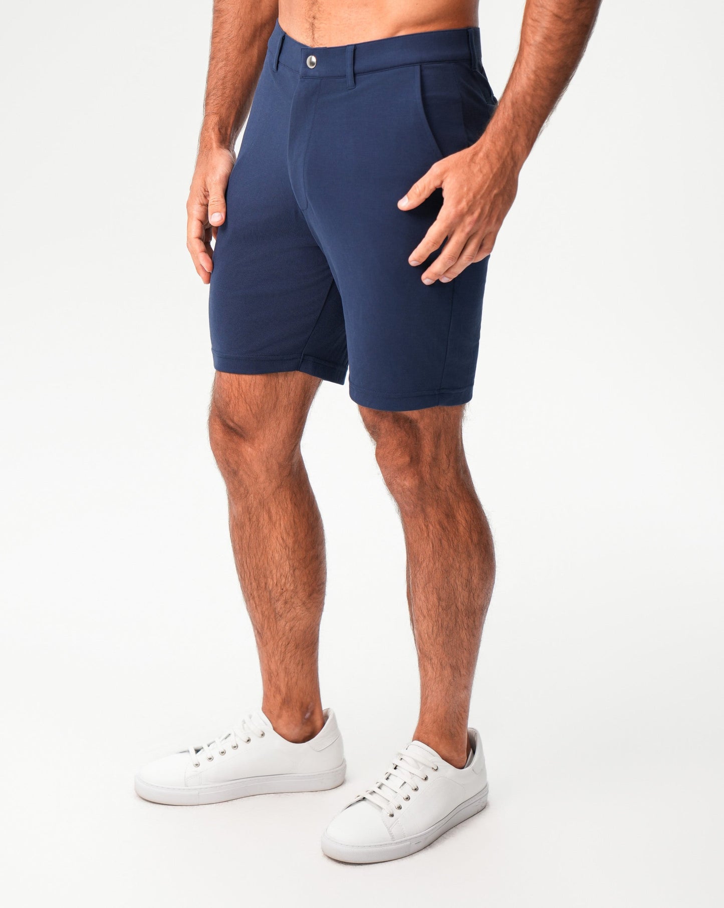 State & Liberty Athletic Fit Pique Shorts - Navy