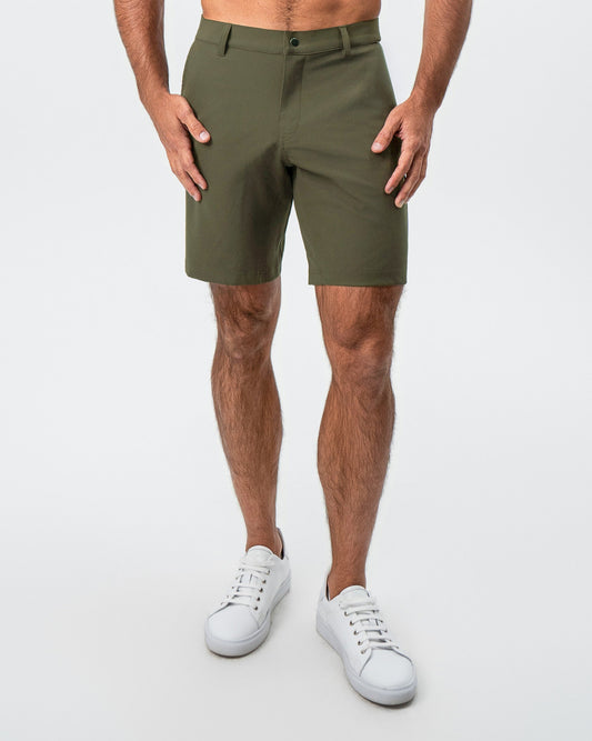 State & Liberty Athletic Fit Shorts - Olive