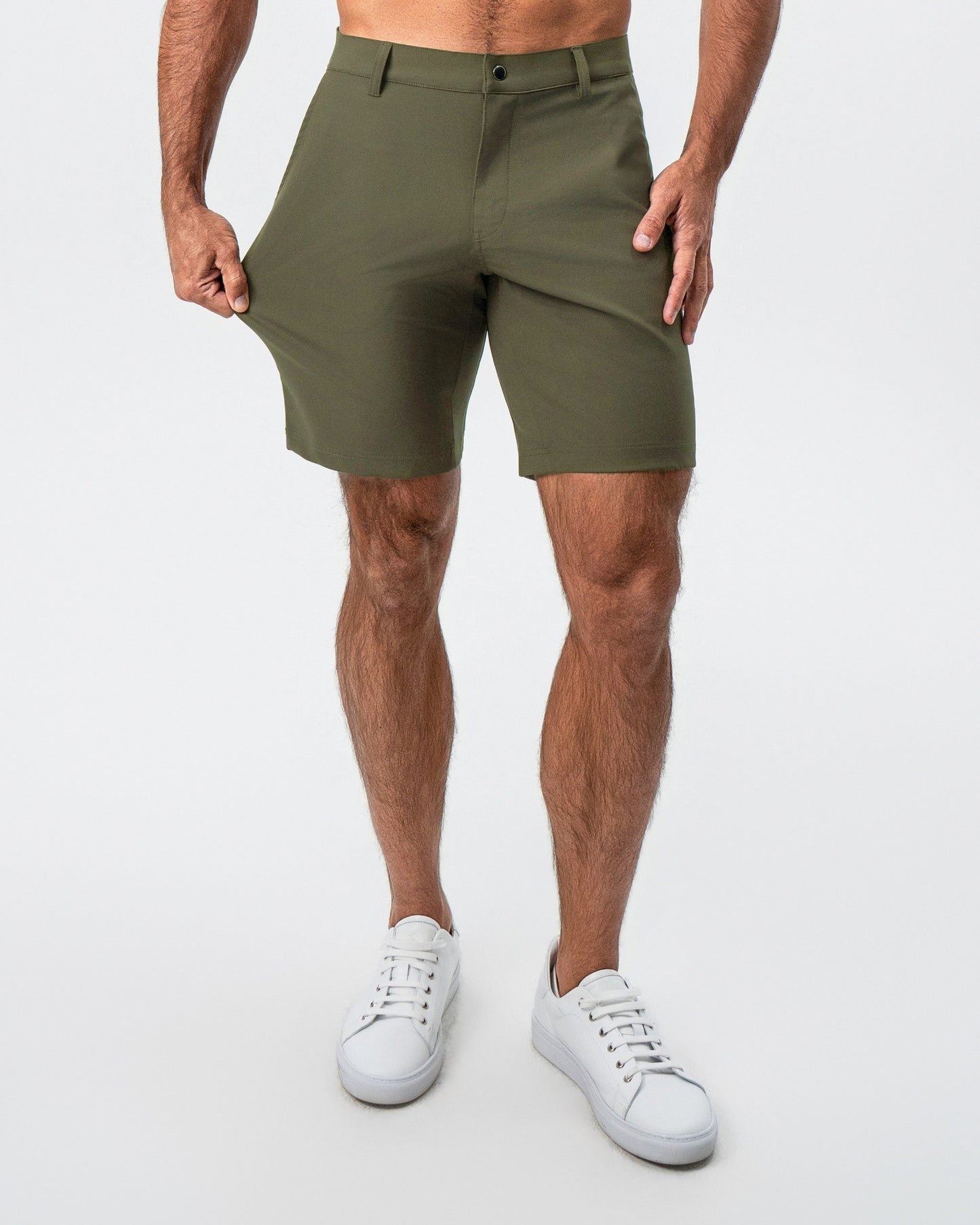State & Liberty Athletic Fit Shorts - Olive