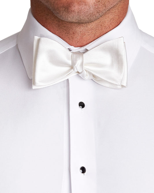 State & Liberty White Silk Bowtie
