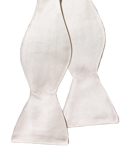 State & Liberty White Silk Bowtie