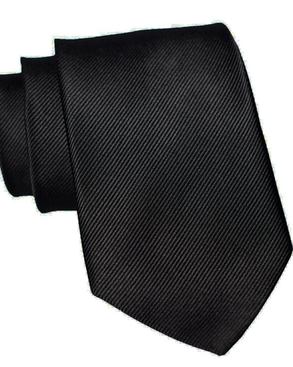 State & Liberty Black Woven Silk Tie