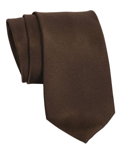 State & Liberty Dark Brown Woven Silk Tie