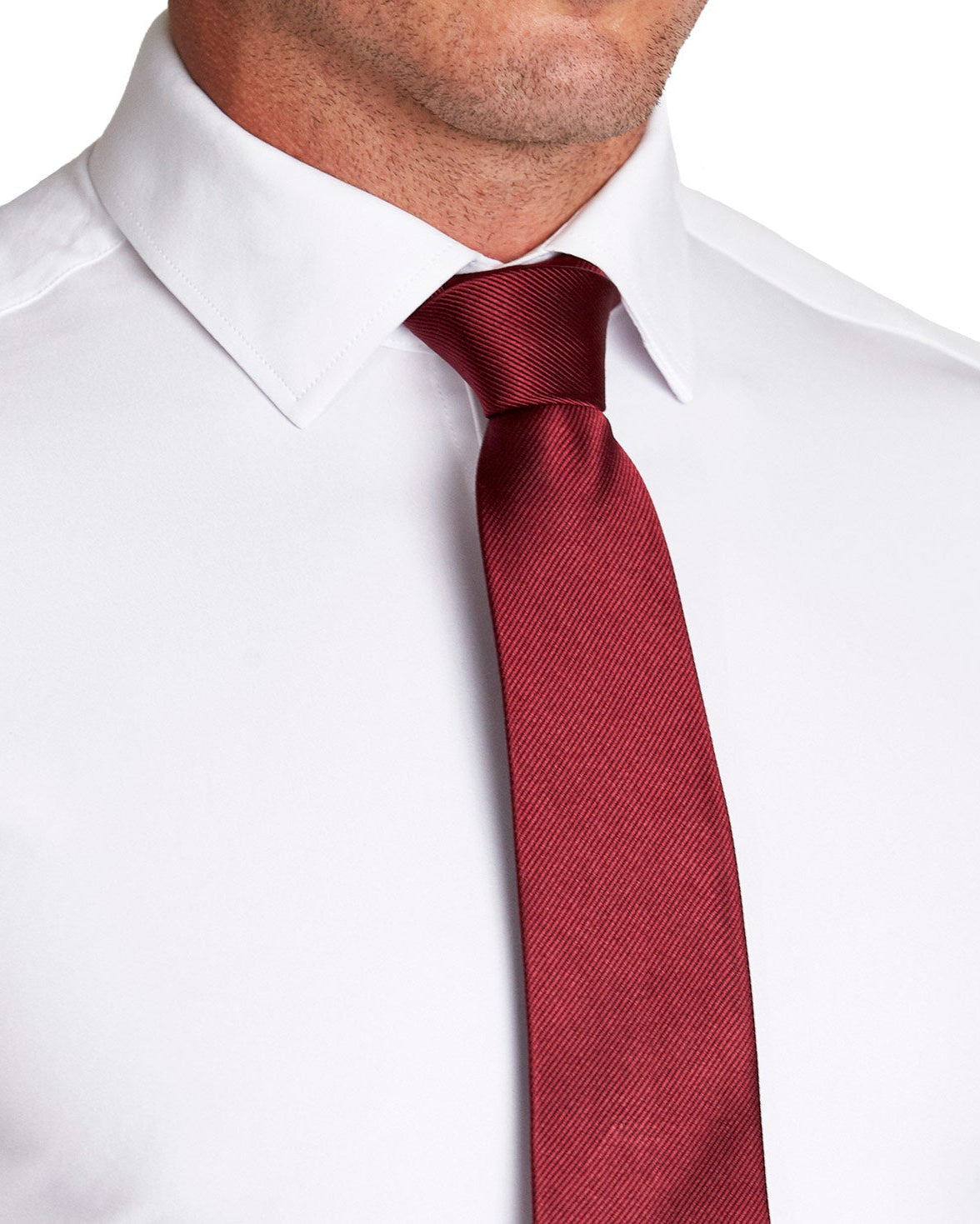 State & Liberty Maroon Woven Silk Tie