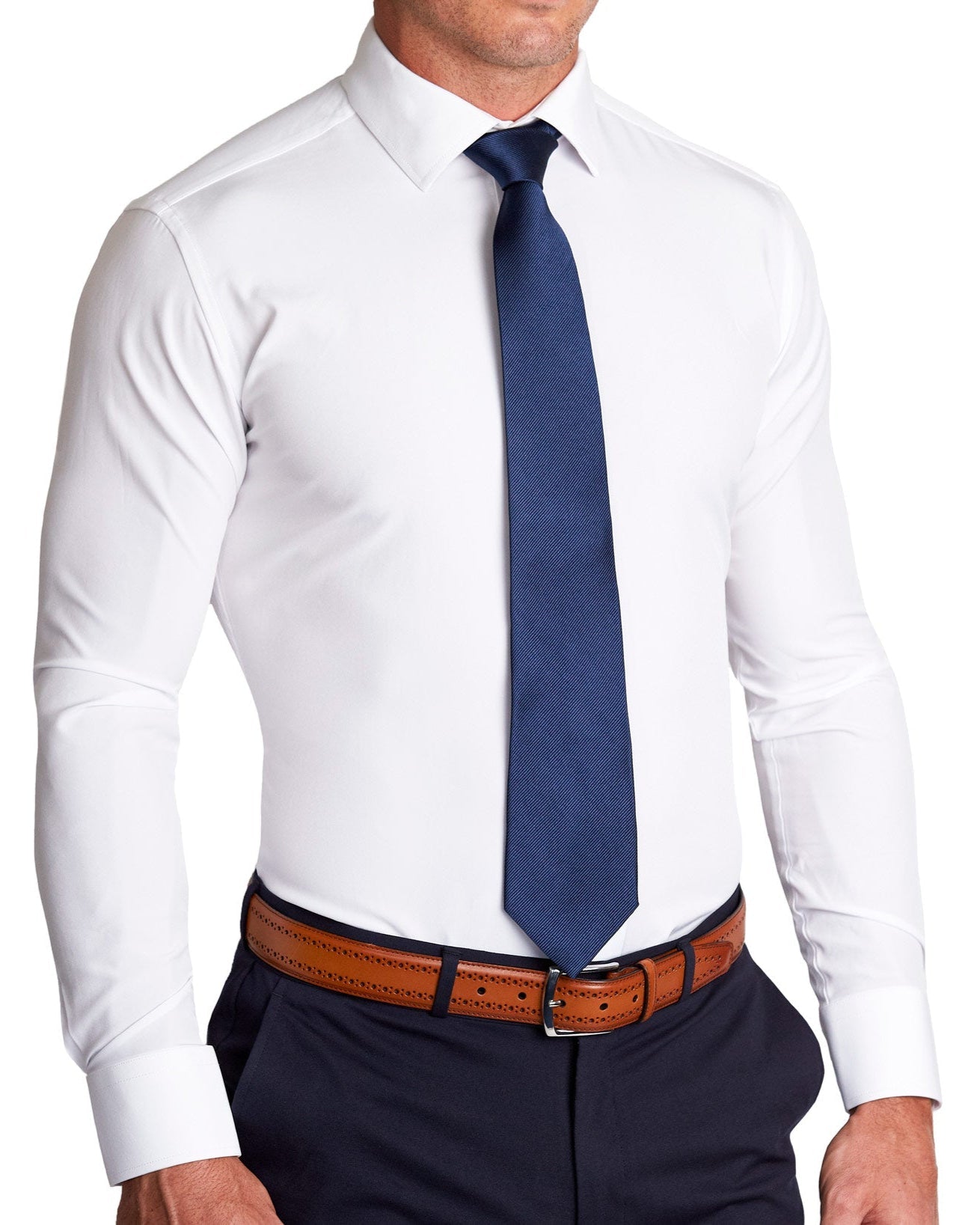 State & Liberty Navy Woven Silk Tie