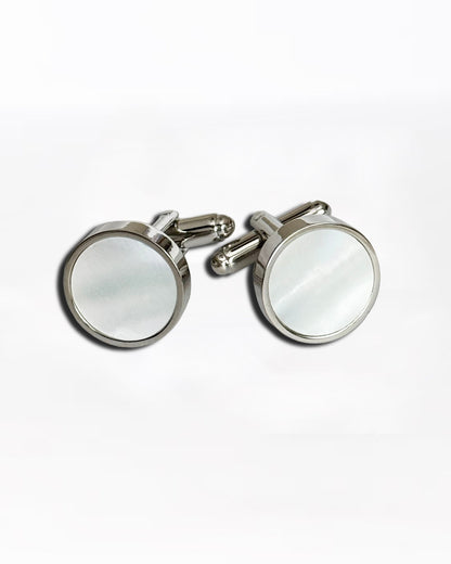 State & Liberty Mother of Pearl Cuff Links