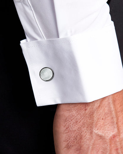 State & Liberty Mother of Pearl Cuff Links