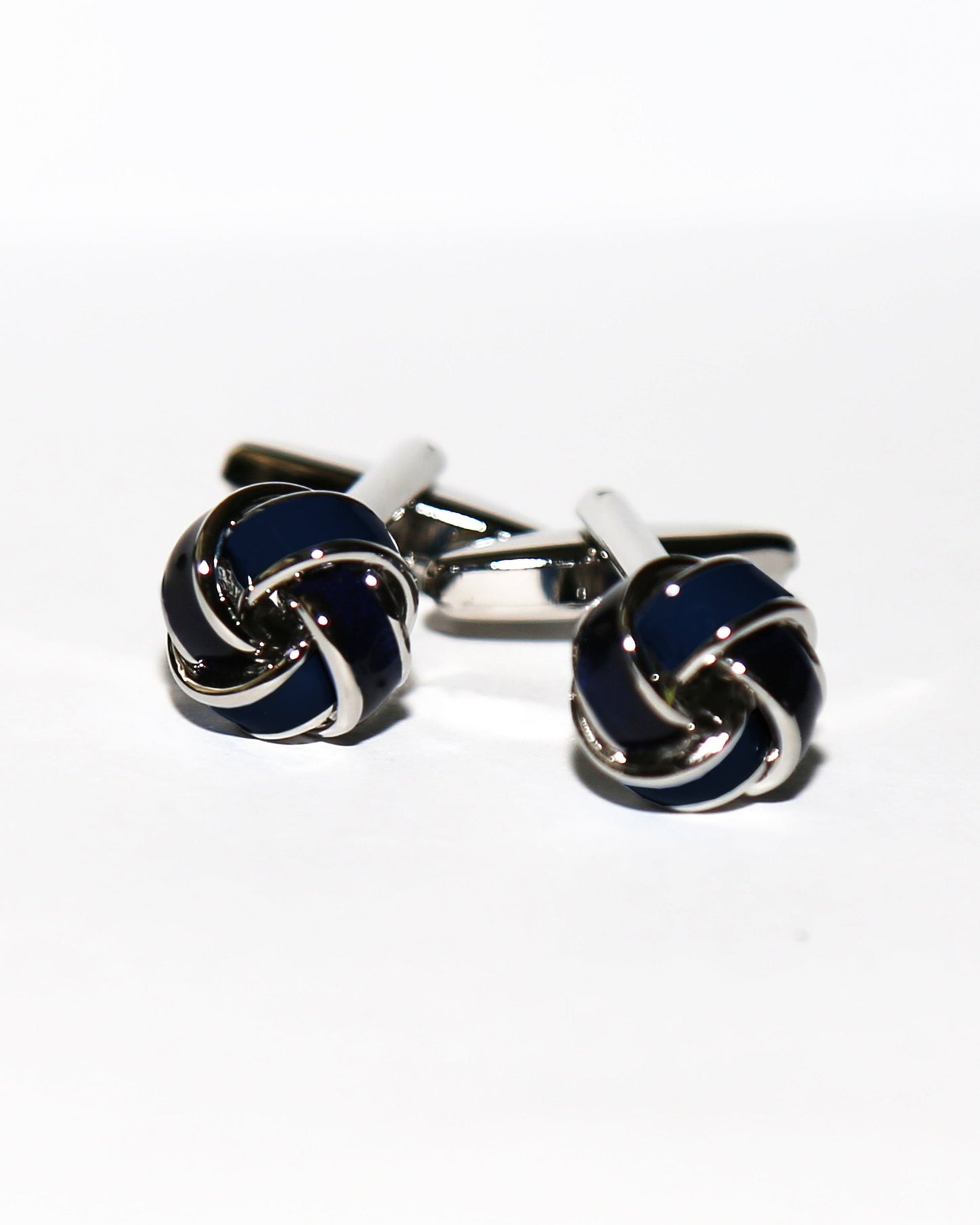 State & Liberty Navy Knot Cuff Links
