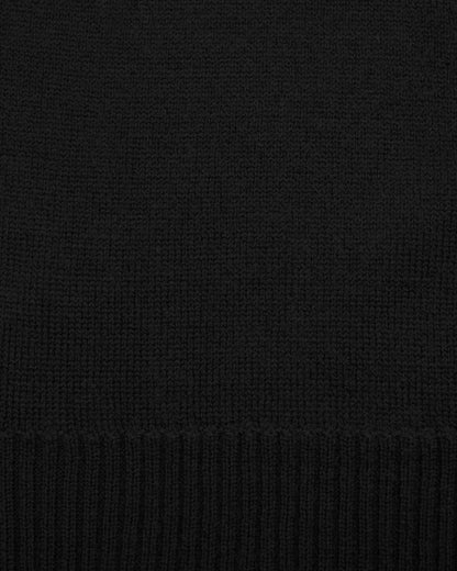 State & Liberty Merino Wool Knit Scarf - Black