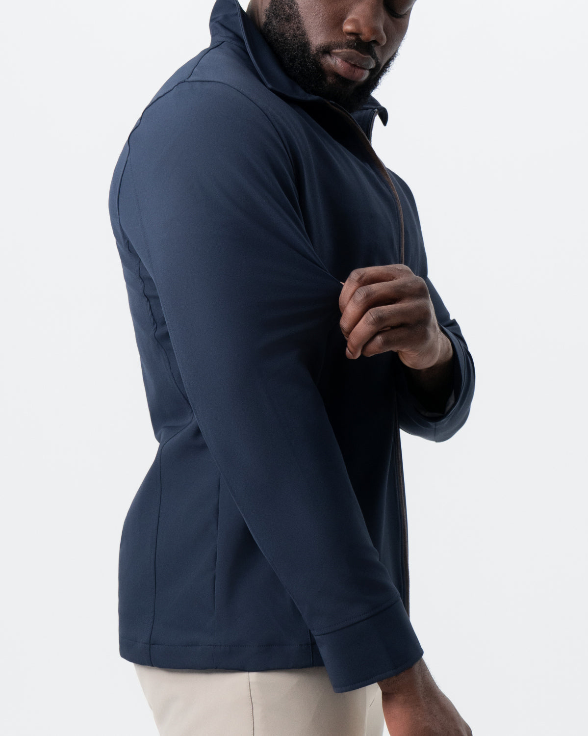 State & Liberty Collared Zip Jacket - Navy