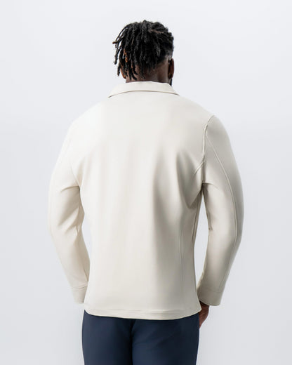 State & Liberty Collared Zip Jacket - Light Khaki
