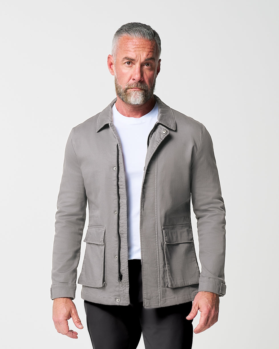 State & Liberty Utility Jacket - Stone Grey