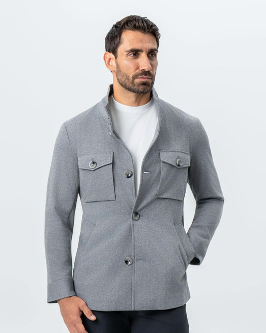 State & Liberty Knit Field Jacket - Grey