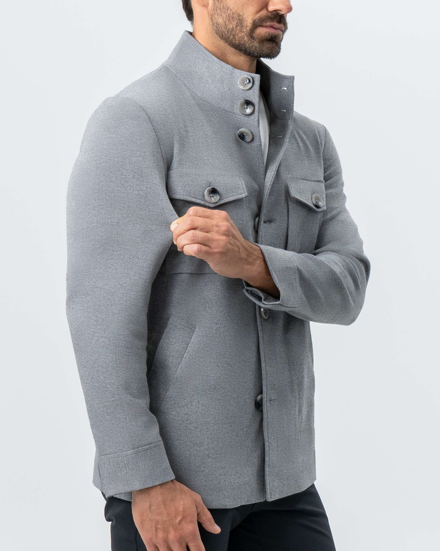 State & Liberty Knit Field Jacket - Grey