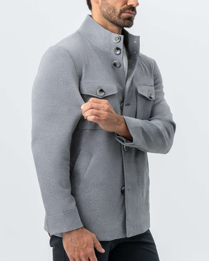 State & Liberty Knit Field Jacket - Grey