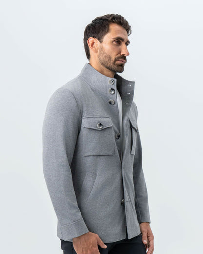 State & Liberty Knit Field Jacket - Grey