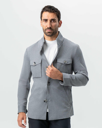 State & Liberty Knit Field Jacket - Grey
