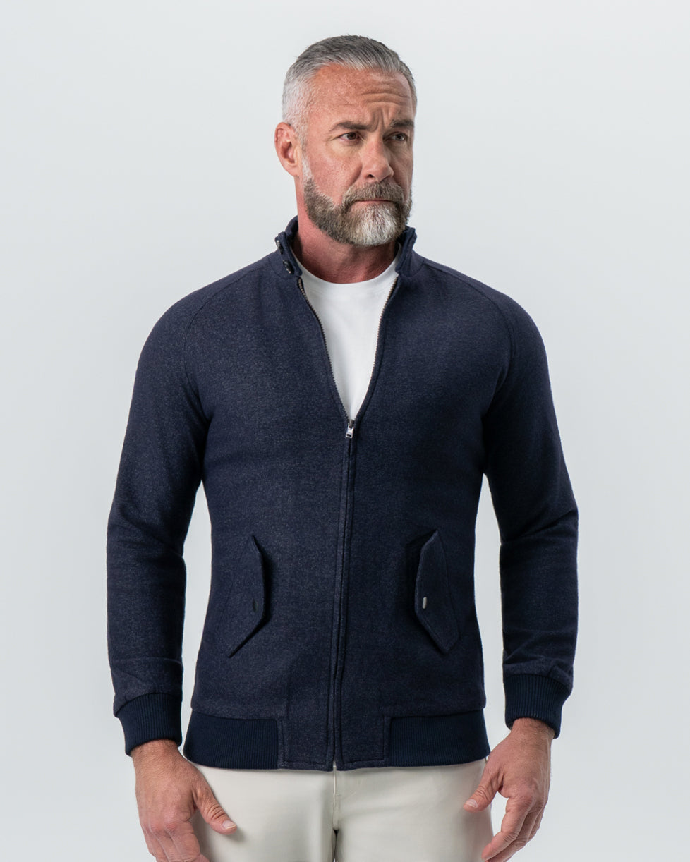 State & Liberty Brushed Bomber - Navy