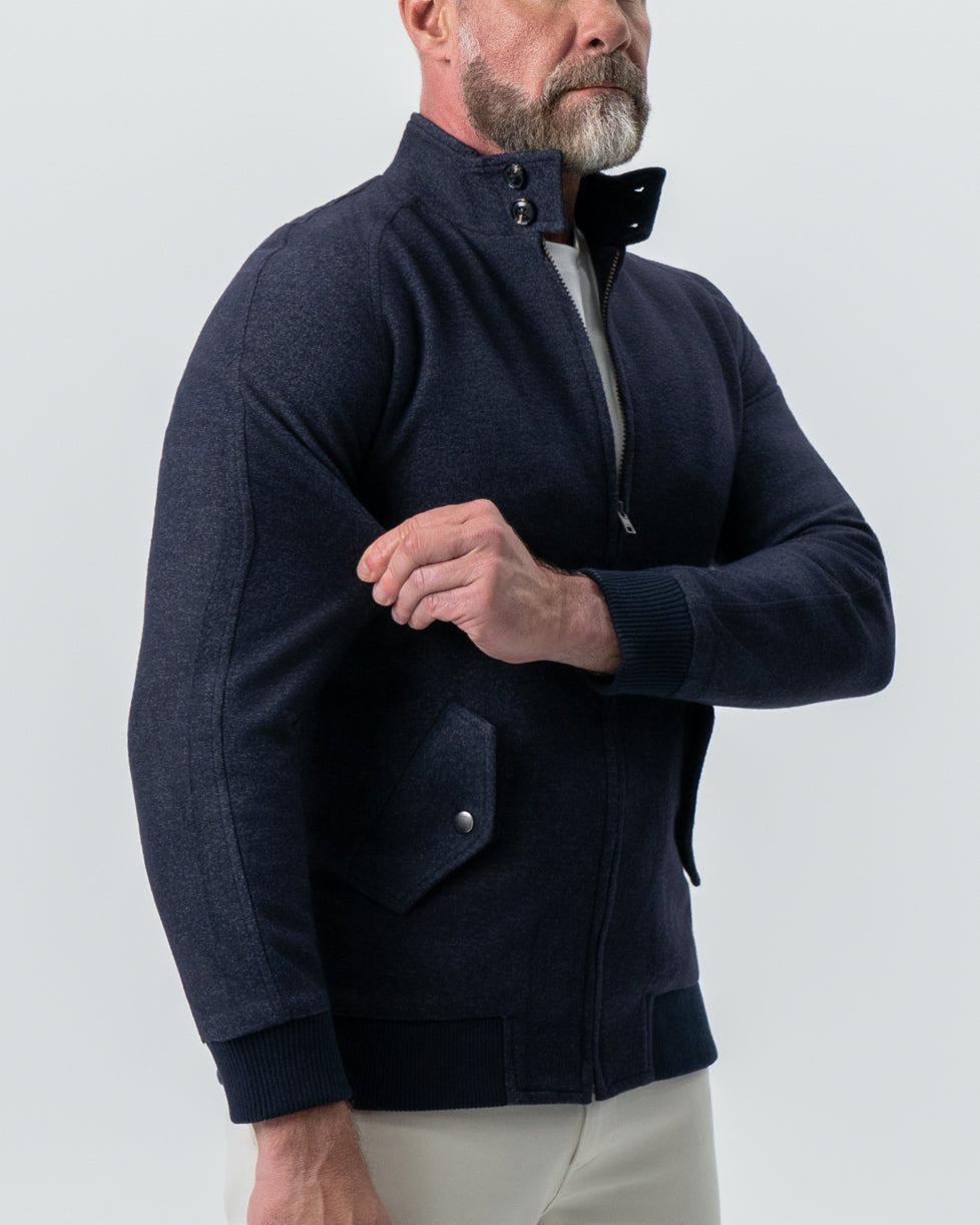 State & Liberty Brushed Bomber - Navy