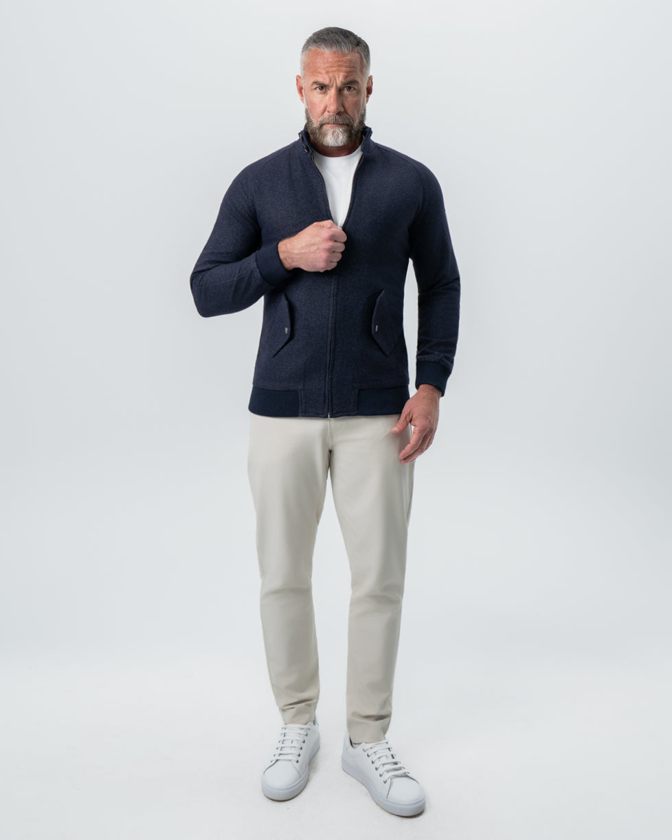 State & Liberty Brushed Bomber - Navy