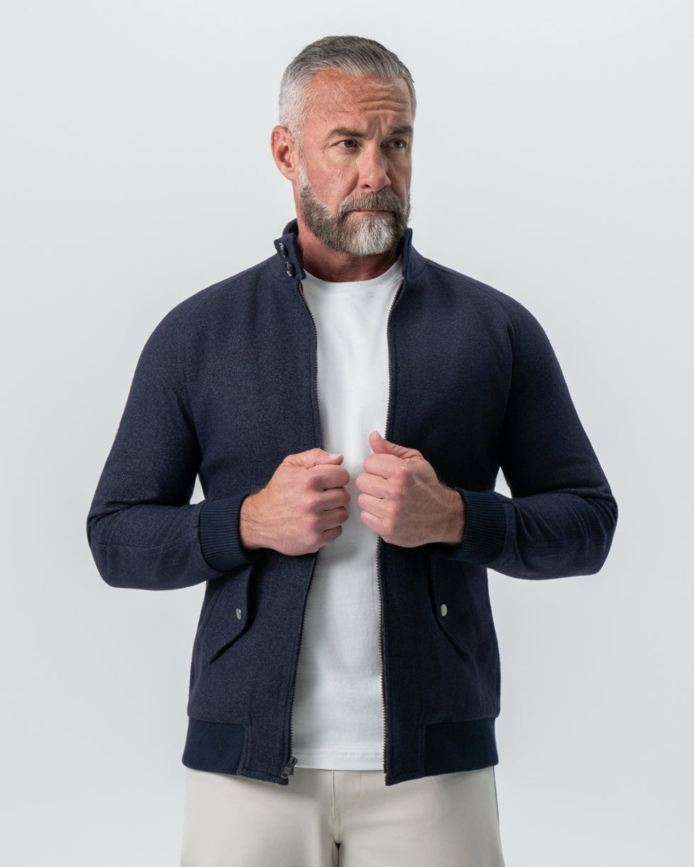 State & Liberty Brushed Bomber - Navy