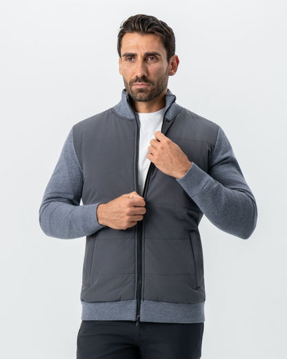 State & Liberty Knit Zip Jacket - Grey