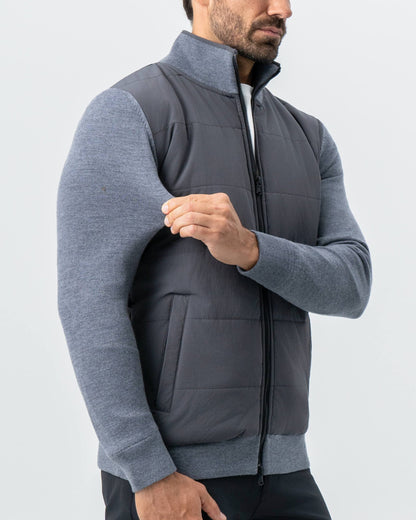 State & Liberty Knit Zip Jacket - Grey
