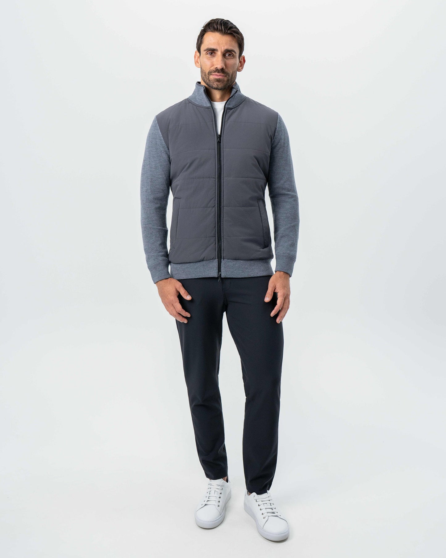 State & Liberty Knit Zip Jacket - Grey