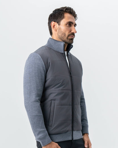 State & Liberty Knit Zip Jacket - Grey